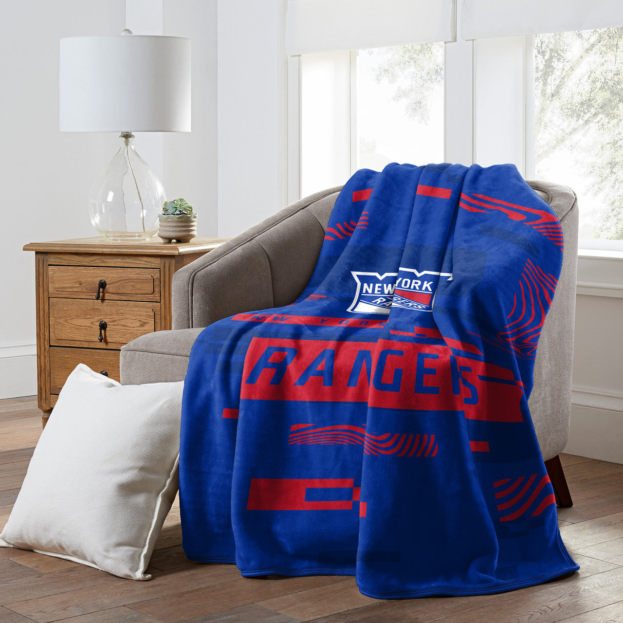 NHL New York Rangers 60" x 80" Digitize Raschel Throw Blanket