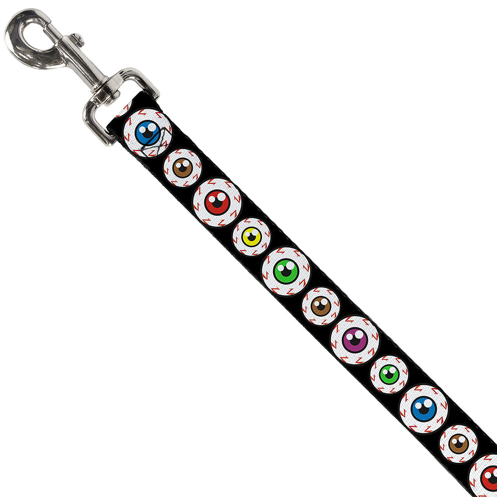 Dog Leash - Eyeballs Black/Multi Color