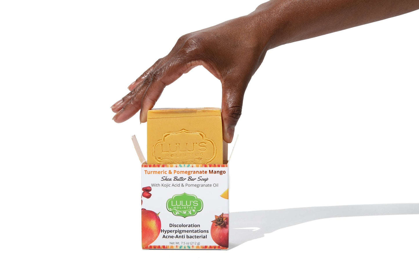 Turmeric Pomegranate Mango & Kojic Acid Shea Butter Soap for Bright, Hydrated, and Rejuvenated Skin