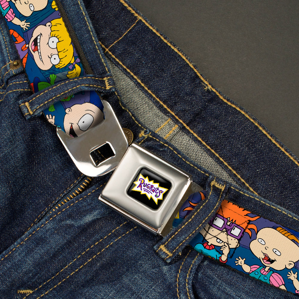 RUGRATS Logo Full Color Seatbelt Belt - RUGRATS Group Pose2 w/Reptar Webbing