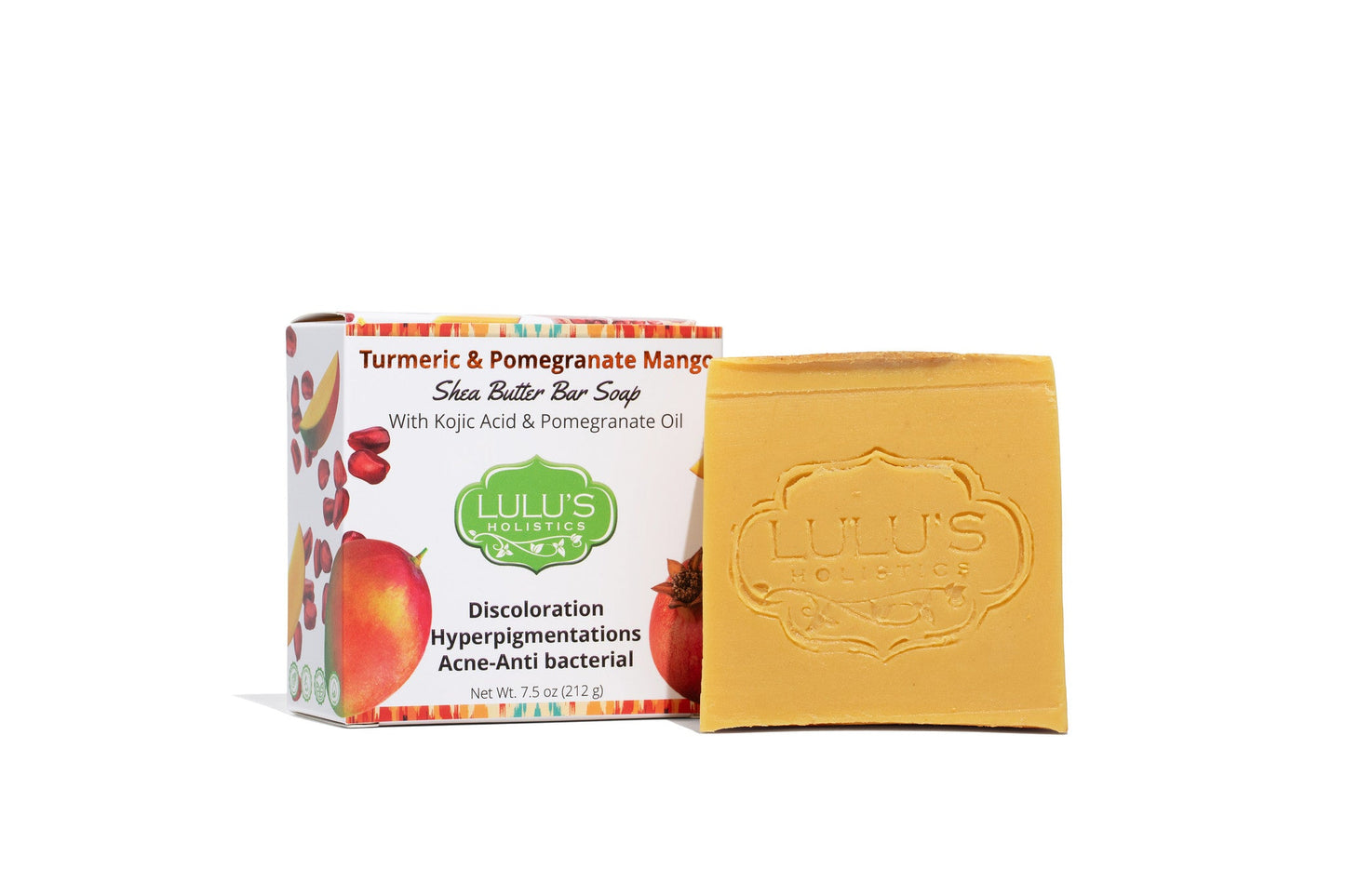 Turmeric Pomegranate Mango & Kojic Acid Shea Butter Soap for Bright, Hydrated, and Rejuvenated Skin
