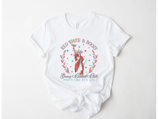 Red White and Boozy Graphic Tee
