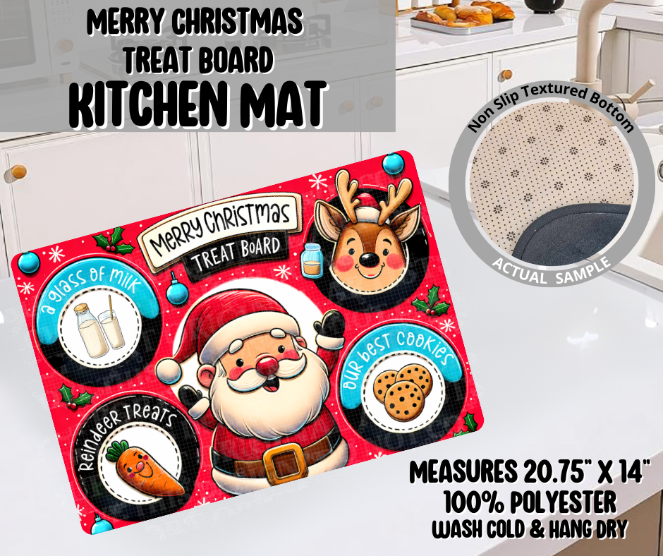 Preorder! Closes 9/10. ETA Dec. Merry Christmas Treat Board Kitchen Mat