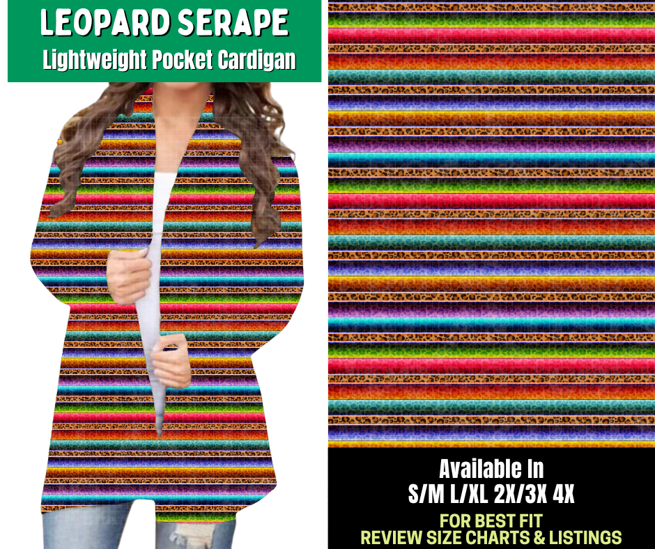 Preorder! Closes 2/18. ETA May. Leopard Serape Pocket Cardigan