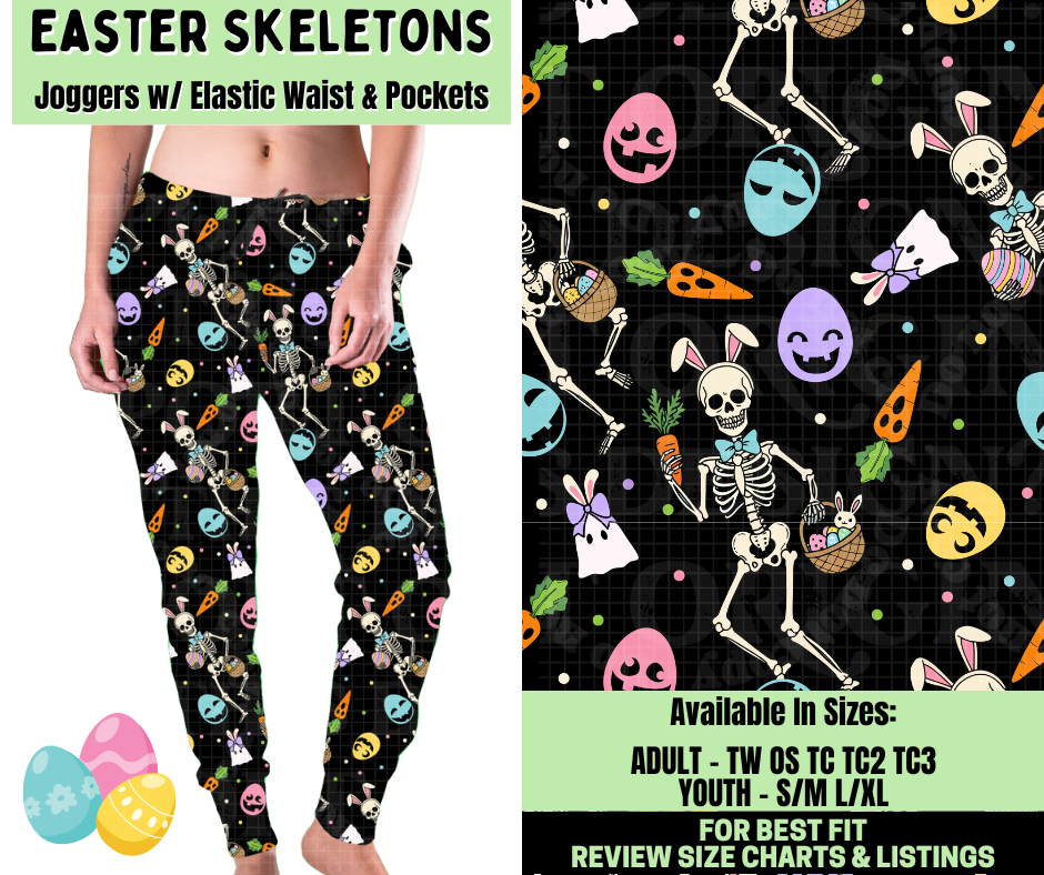 Preorder! Closes 1/19. ETA April. Easter Skeletons Joggers