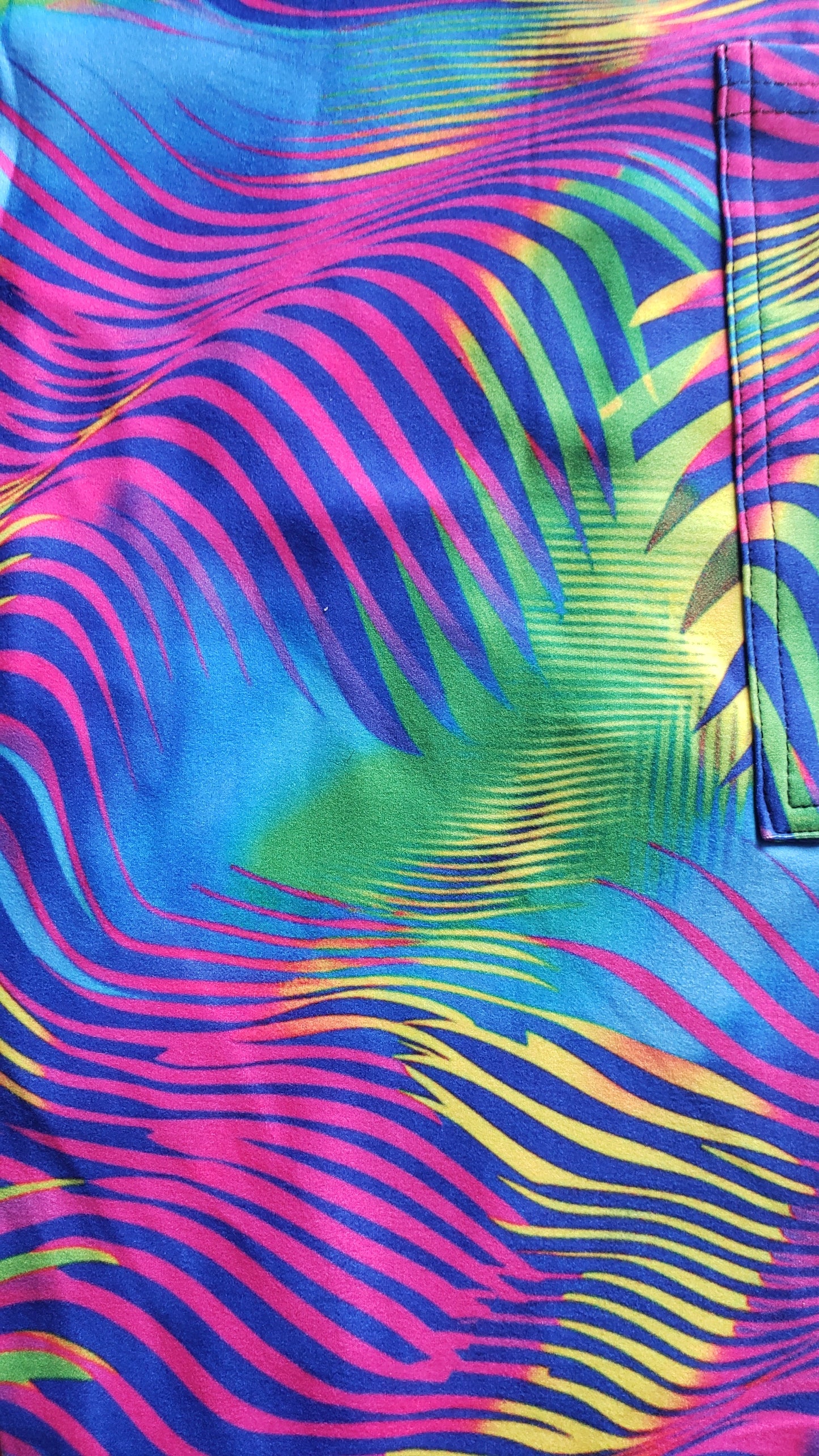 Trippy neon capris with pockets