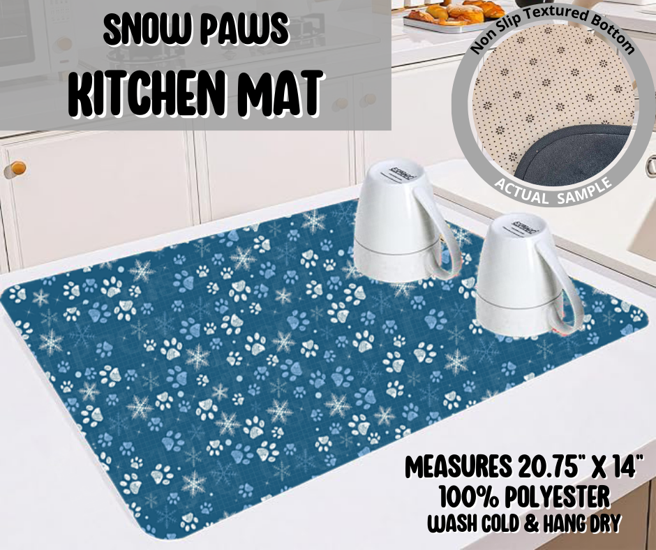 Preorder! Closes 9/10. ETA Dec. Snow Paws Kitchen Mat