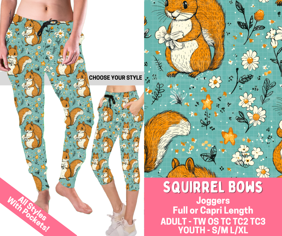 Preorder! Closes 2/16. ETA May. Squirrel Bows Combo Jogger Lengths