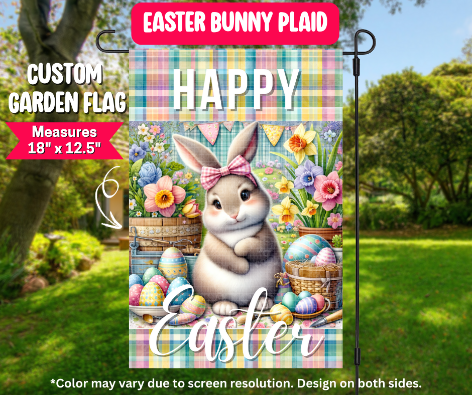 Preorder! Closes 12/25. ETA March. Easter Bunny Bubble Garden Flag