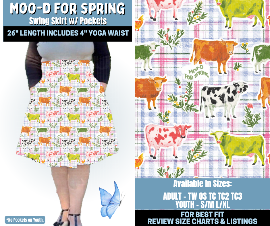Preorder! Closes 1/15. ETA April. Moo-d For Spring Swing Skirt