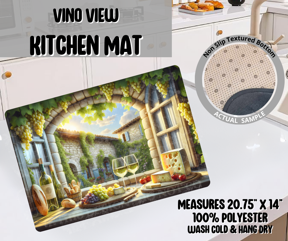 Preorder! Closes 9/10. ETA Dec. Vino View Kitchen Mat
