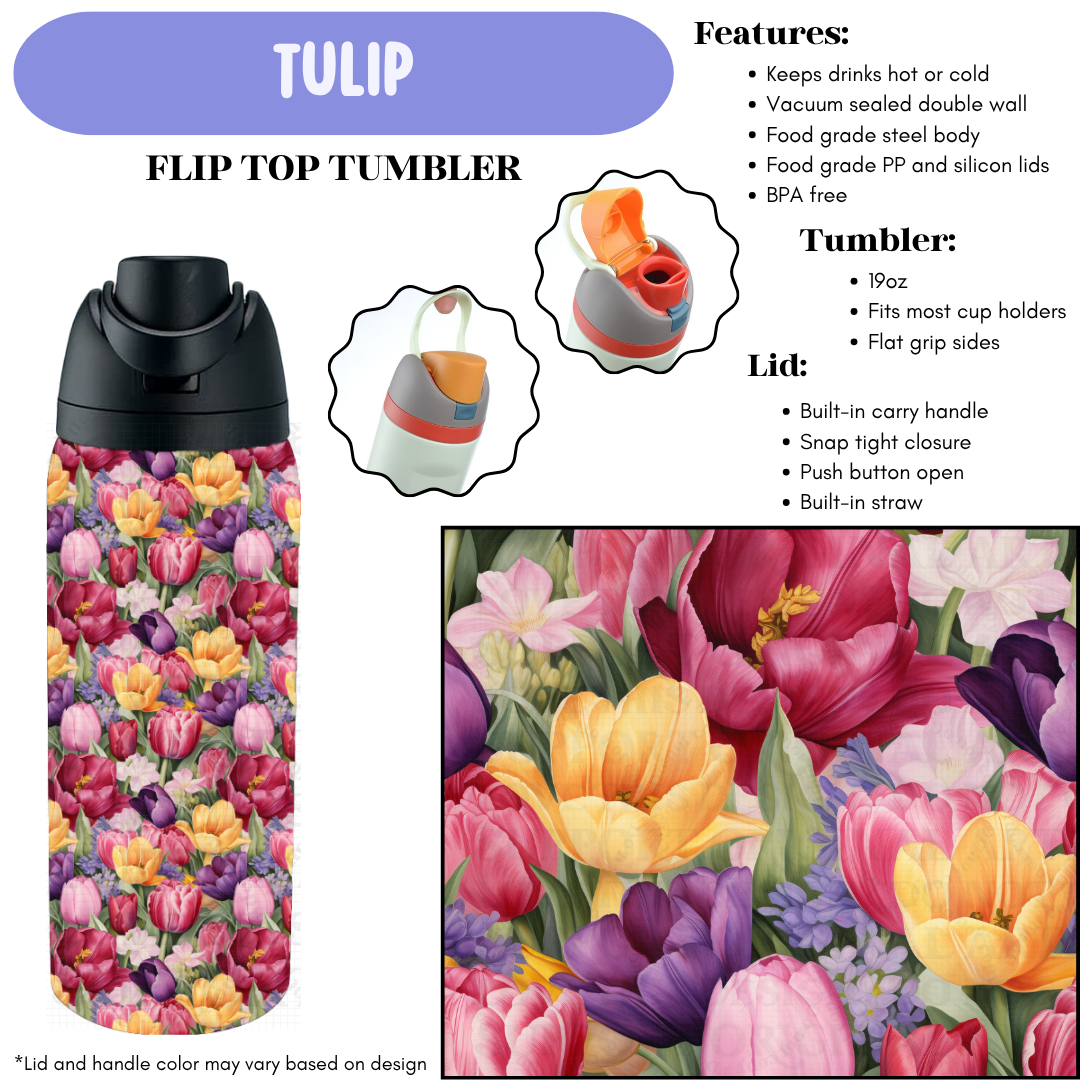 Preorder! Closes 12/11. ETA Feb. Tulip Flip Top Tumbler