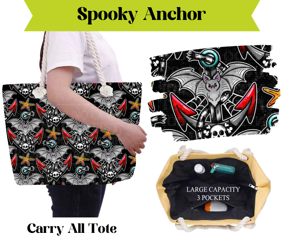 Preorder! Closes 3/16. ETA May. Spooky Anchor Carry All Tote