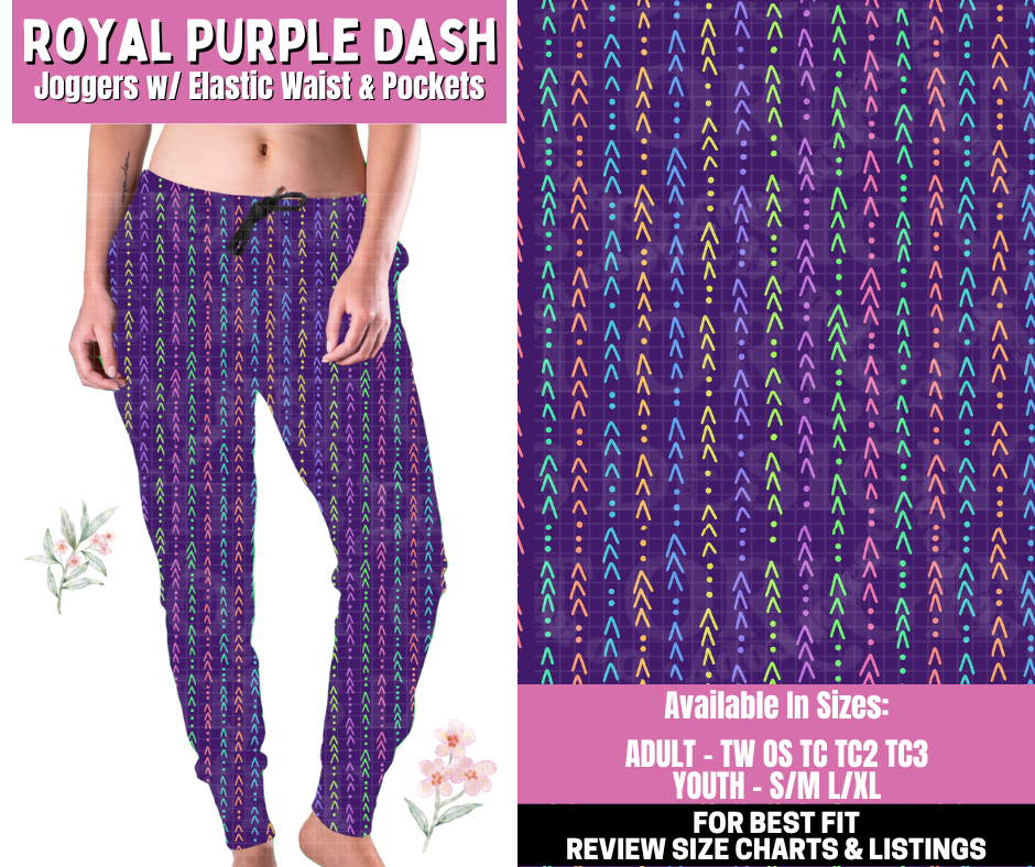 Preorder! Closes 1/12. ETA March. Royal Purple Dash Joggers