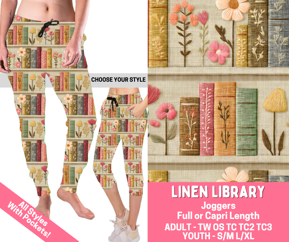 Preorder! Closes 2/16. ETA May. Linen Library Combo Jogger Lengths