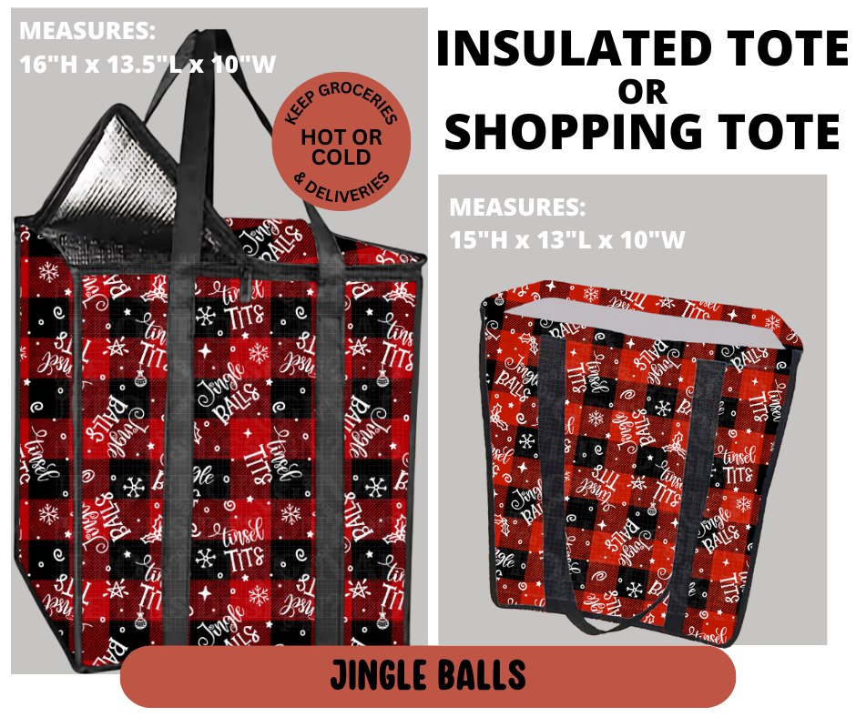 Preorder! Closes 9/11. ETA Dec. Jingle Balls Shopping & Insulated Tote