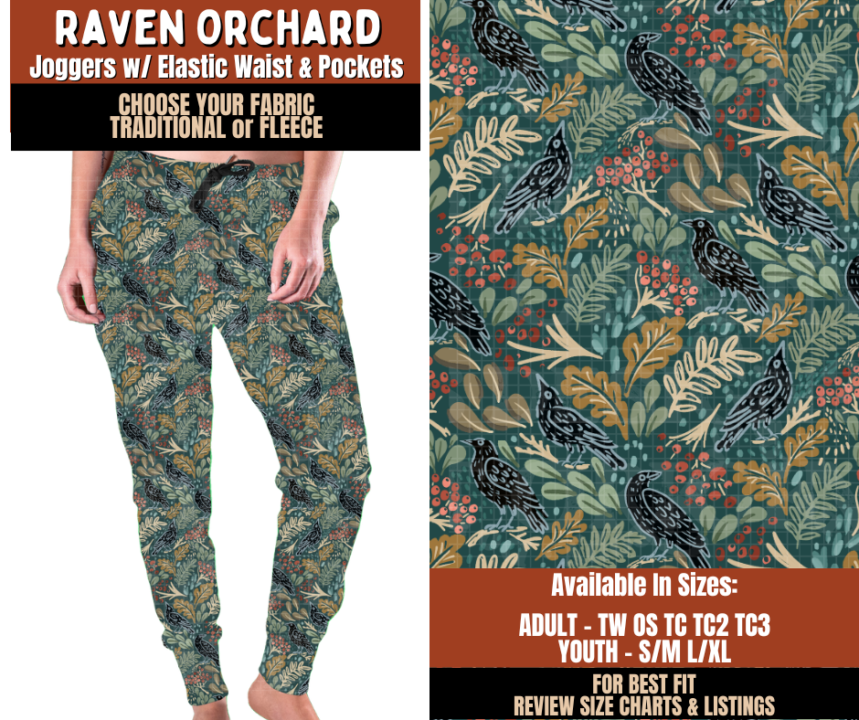 Preorder! Closes 7/20. ETA Oct. Raven Orchard Joggers Choose Fleece or Traditional