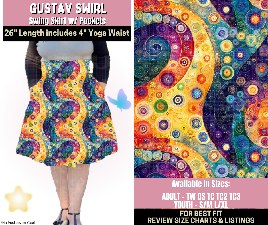 Preorder! Closes 9/25. ETA Dec. Gustav Swirl Swing Skirt