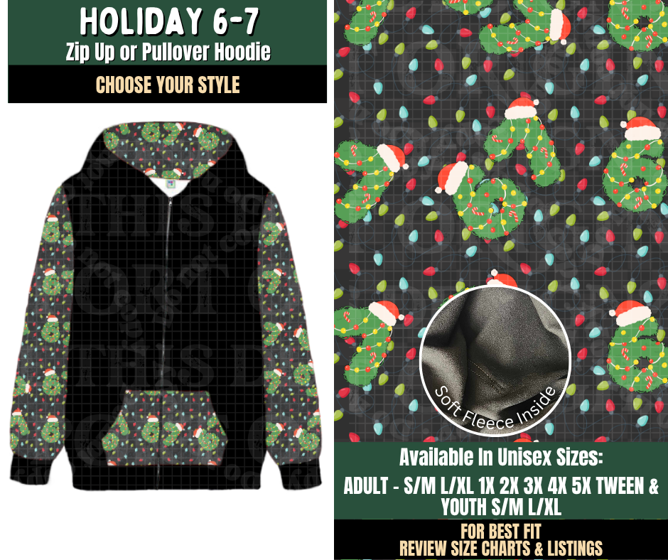 Preorder! Closes 8/12. ETA Nov. Holiday 6-7 Zip-Up or Pullover Hoodie