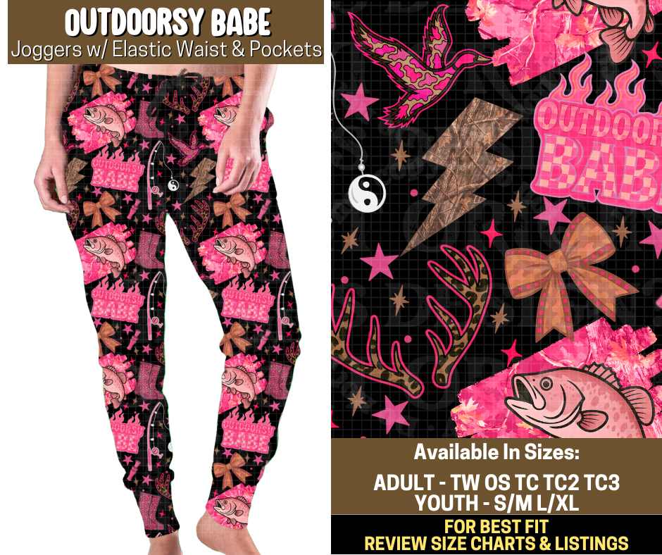 Preorder! Closes 9/12. ETA Dec. Outdoorsy Babe Joggers