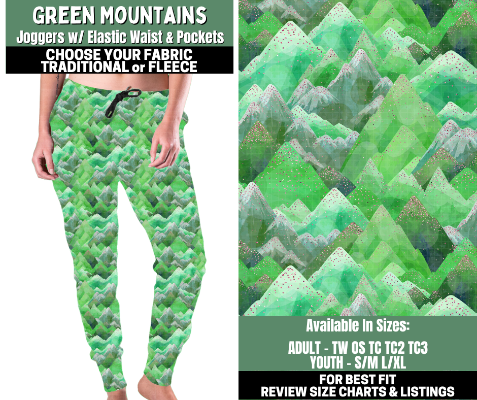 Preorder! Closes 12/4. ETA Feb. Green Mountains Joggers Choose Fleece or Traditional