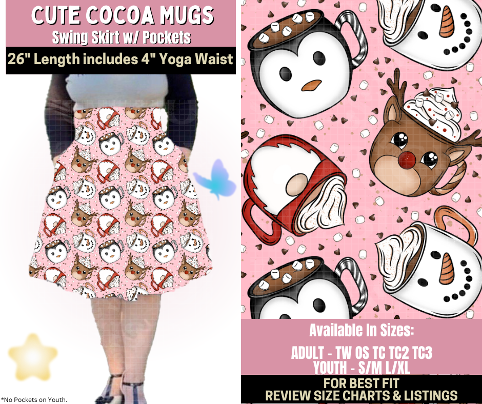 Preorder! Closes 9/25. ETA Dec. Cute Cocoa Mugs Swing Skirt