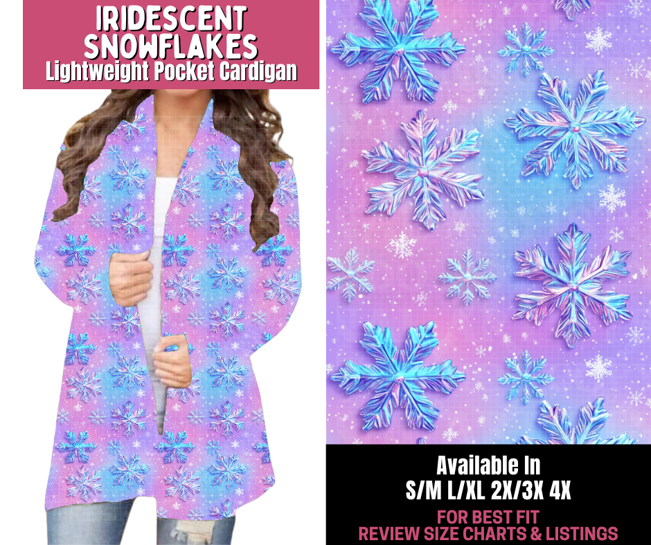 Preorder! Closes 11/10. ETA Jan. Iridescent Snowflake Pocket Cardigan