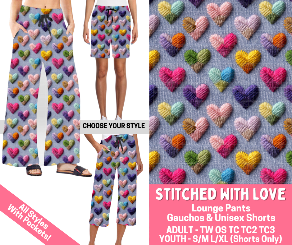 Preorder! Closes 2/16. ETA May. Stitched With Love Combo Lounge Lengths