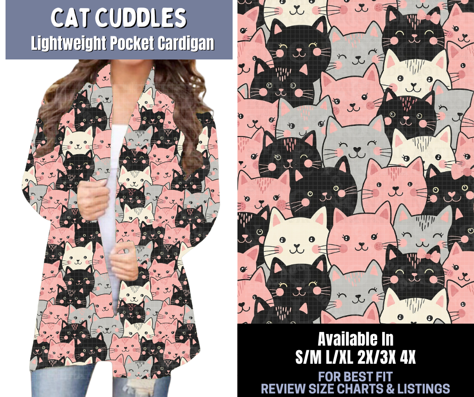 Preorder! Closes 1/8. ETA March. Cat Cuddles Pocket Cardigan
