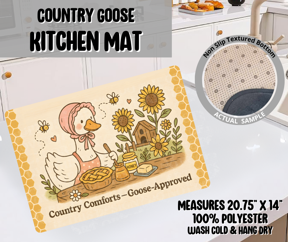 Preorder! Closes 11/26. ETA Feb. Country Goose Kitchen Mat