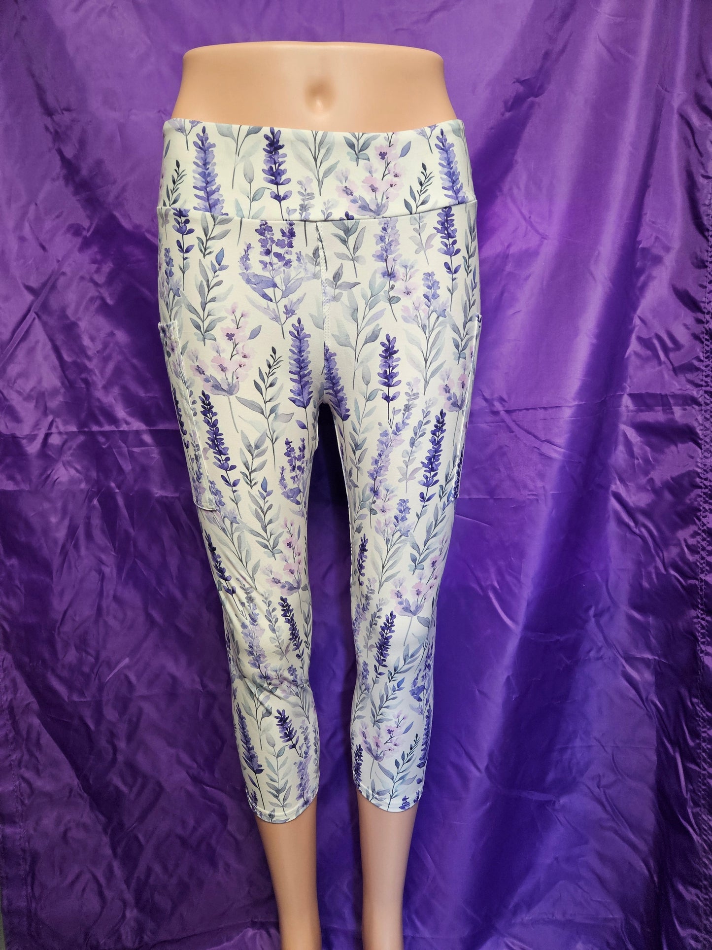 Lavender capris with pockets