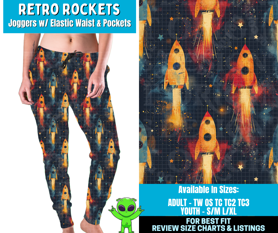 Preorder! Closes 2/11. ETA May. Retro Rockets Combo Jogger Lengths