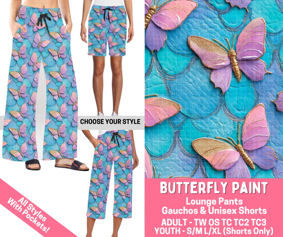 Preorder! Closes 2/16. ETA May. Butterfly Paint Combo Lounge Lengths