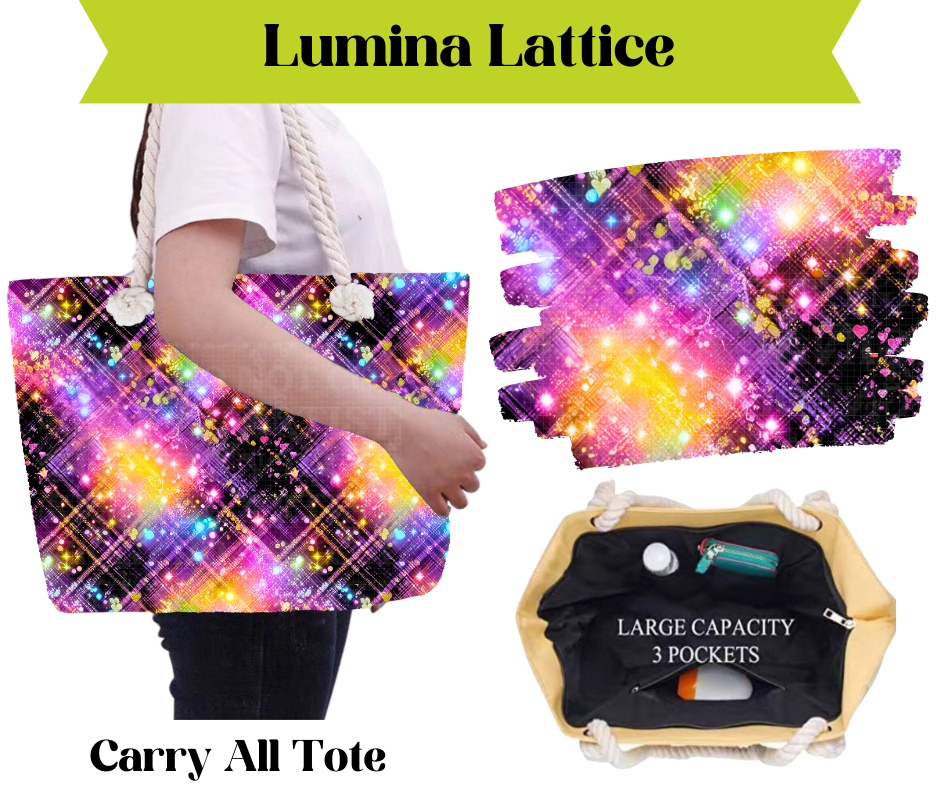 Preorder! Closes 3/16. ETA May. Lumina Lattice Carry All Tote