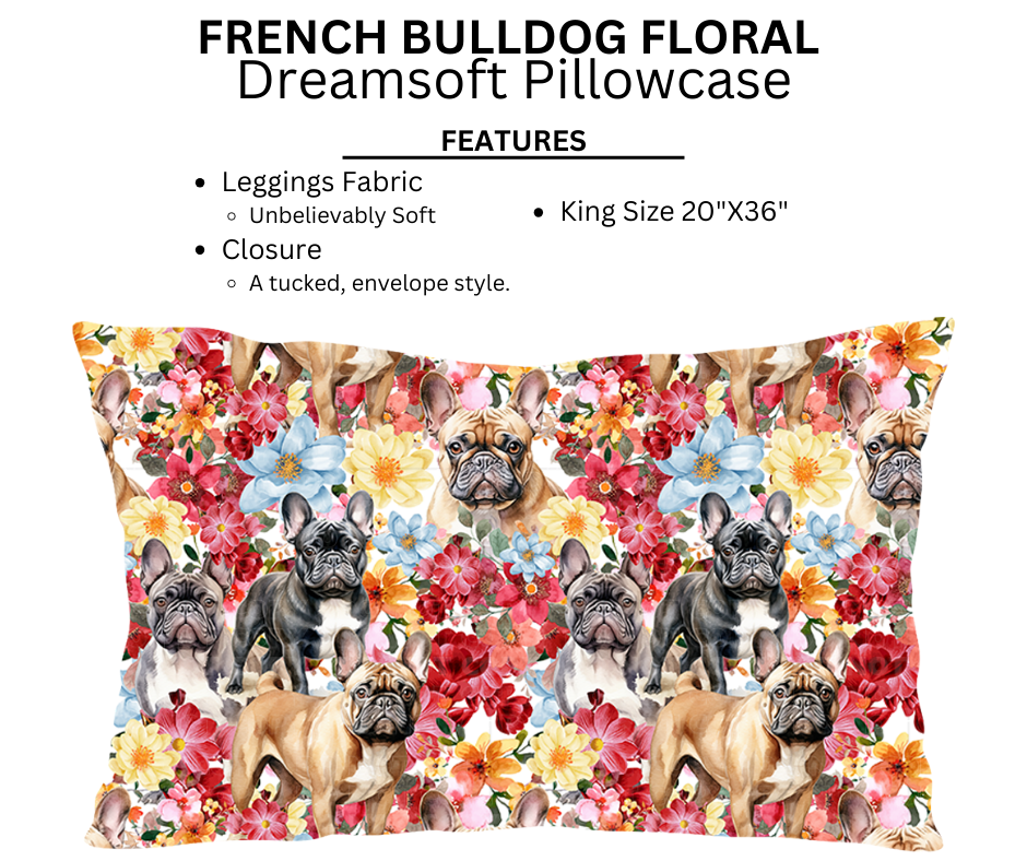 French Bulldog Floral Dreamsoft Pillowcases