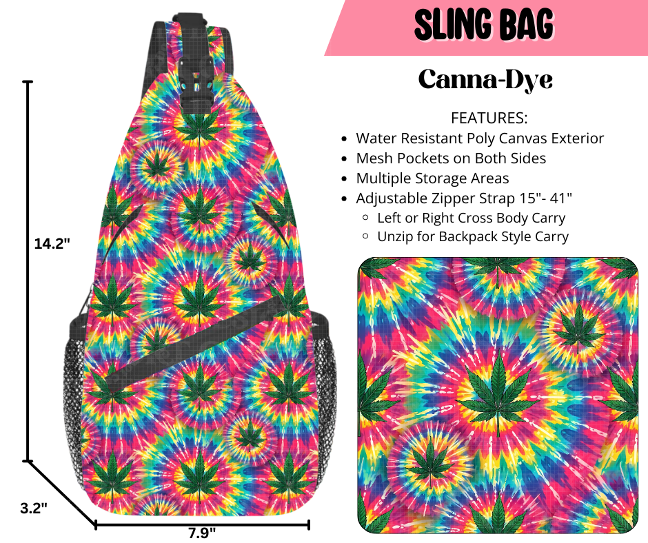 Preorder! Closes 9/17. ETA Dec. Canna-Dye Sling Bag