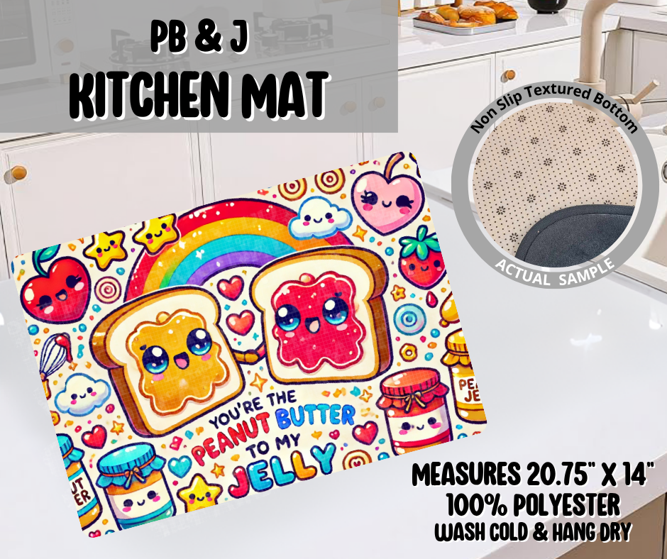 Preorder! Closes 11/26. ETA Feb. PB & J Kitchen Mat