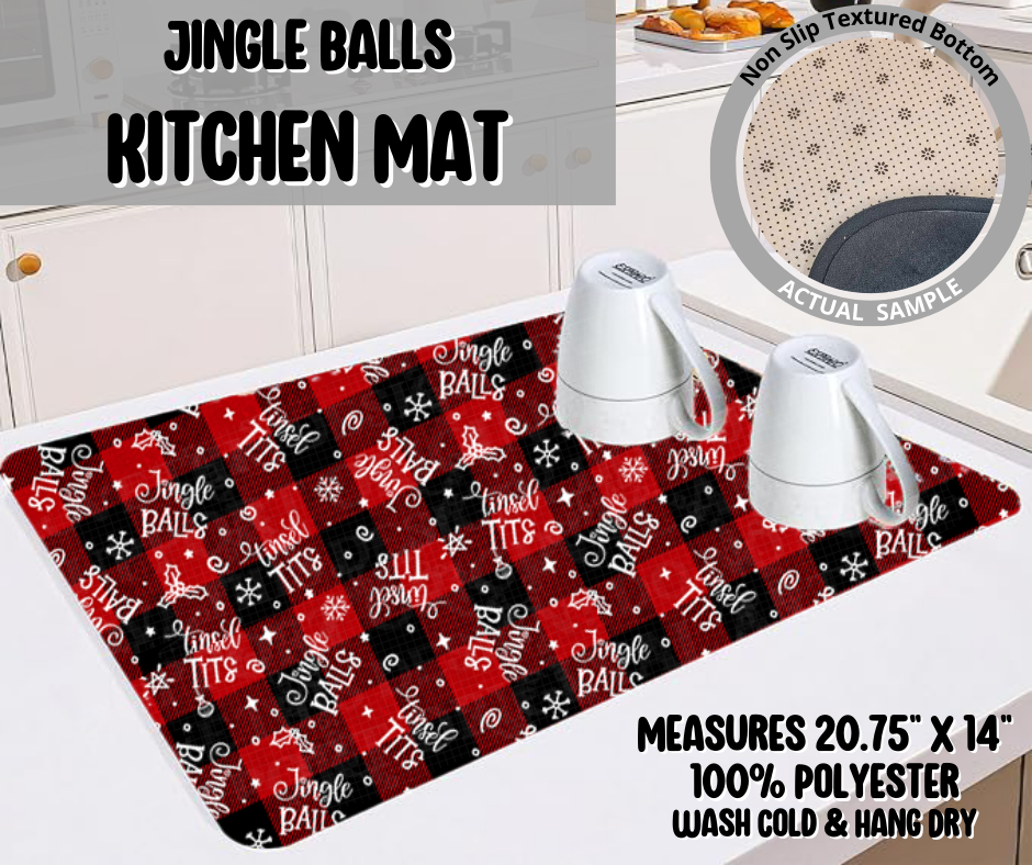 Preorder! Closes 9/10. ETA Dec. Jingle Balls Kitchen Mat