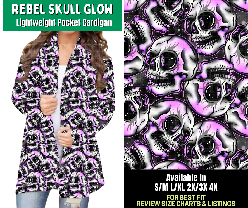 Preorder! Closes 2/18. ETA May. Rebel Skull Glow Pocket Cardigan