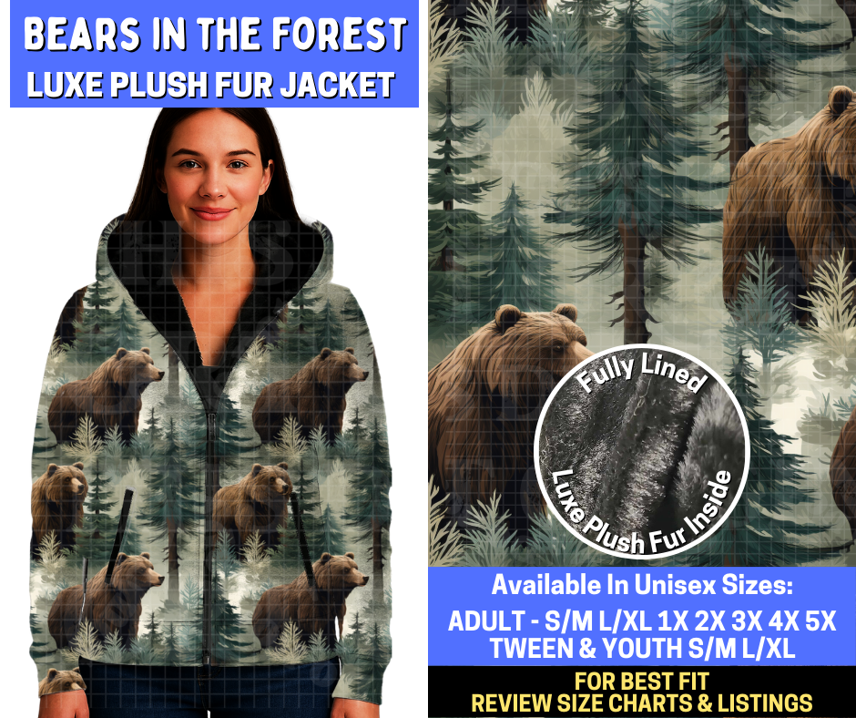 Preorder! Closes 10/20. ETA Jan. Bears In The Forest Luxe Fur Jacket