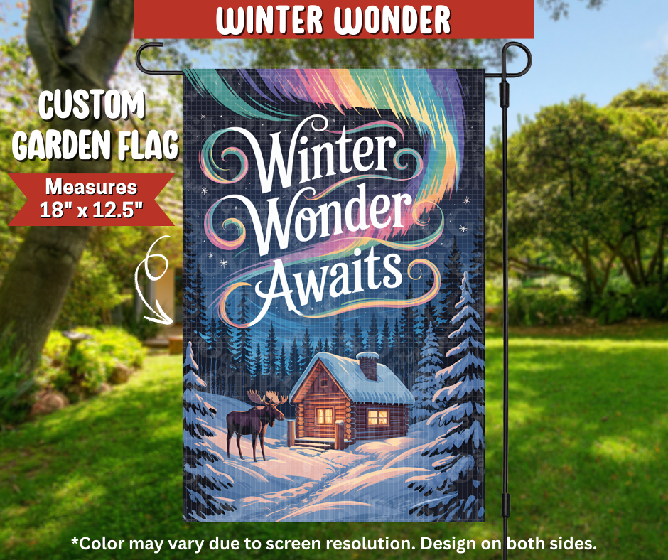 Preorder! Closes 9/22. ETA Dec. Winter Wonder Garden Flag