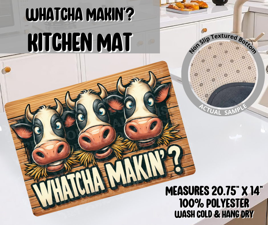 Preorder! Closes 9/10. ETA Dec. Whatcha Makin Kitchen Mat