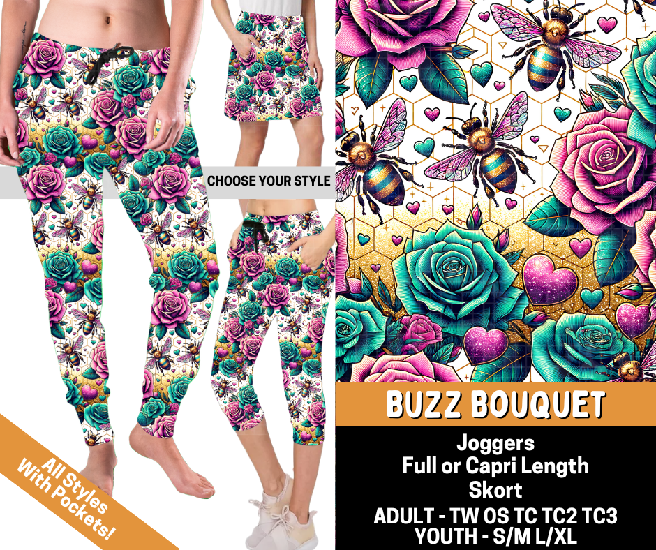 Preorder! Closes 6/1. ETA Sept. Buzz Bouquet Combo Jogger Lengths & Skort