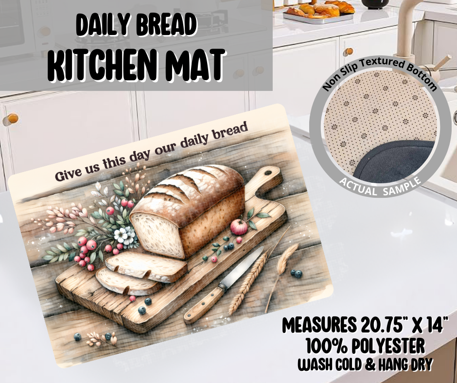 Preorder! Closes 9/10. ETA Dec. Daily Bread Kitchen Mat