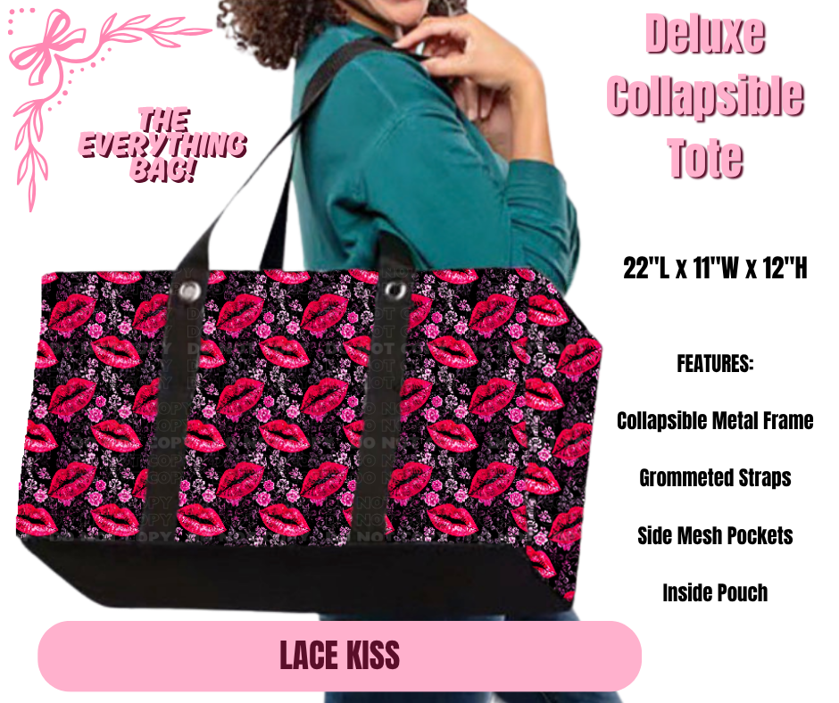 Preorder! Closes 11/27. ETA Feb. Lace Kiss Collapsible Tote