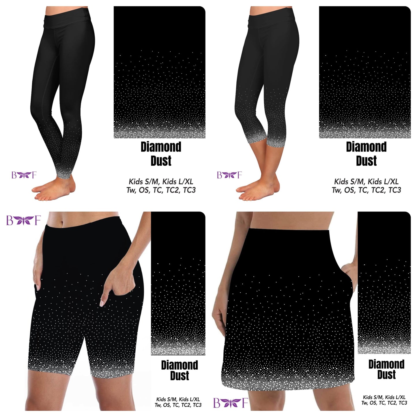 Gemstone diamond dust on solid black