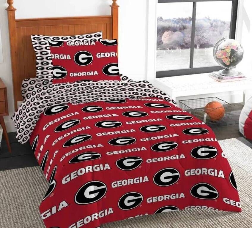 Georgia Bulldogs Rotary Twin Bed in Bag