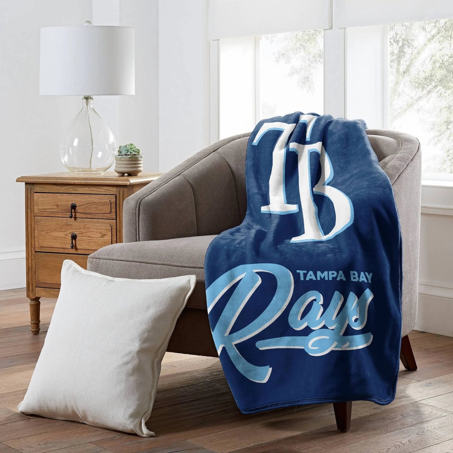 MLB Tampa Bay Rays ‘Signature’ Raschel Throw Blanket