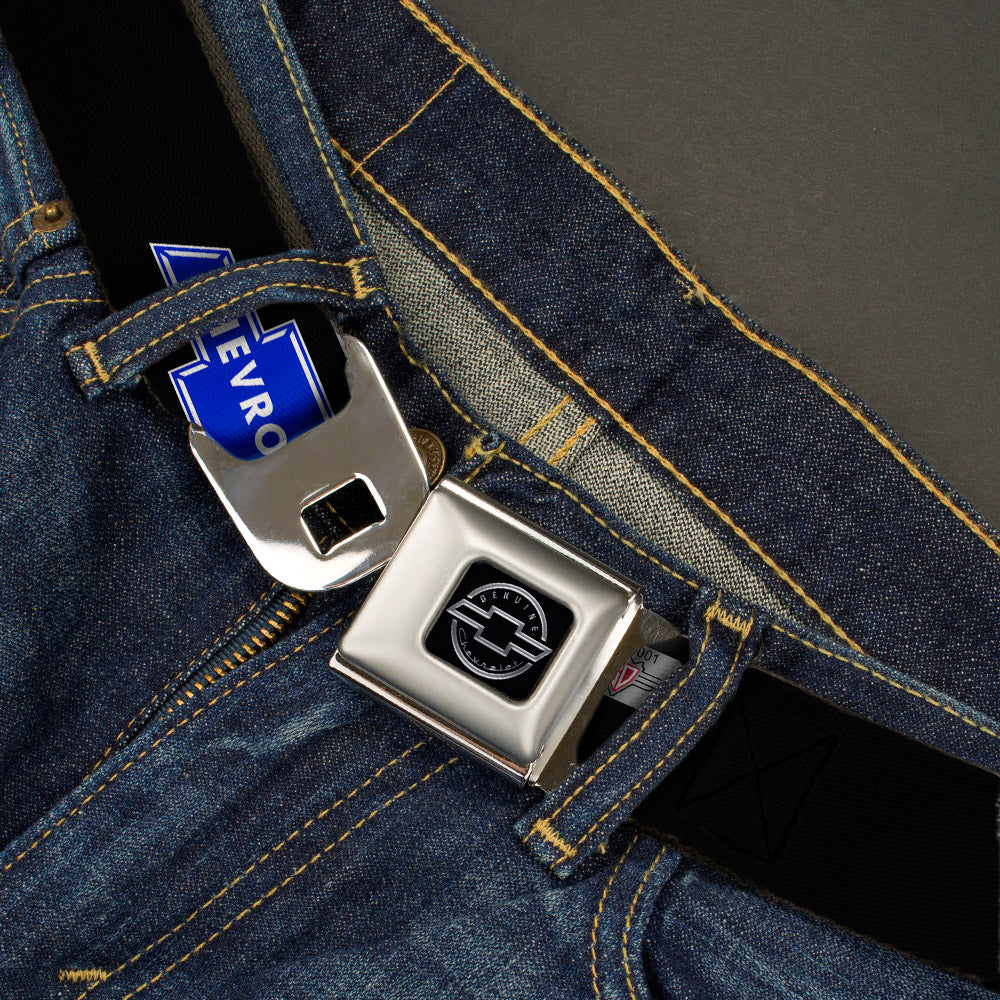 Chevy Seatbelt Belt - Chevy Bowtie Logo REPEAT Webbing