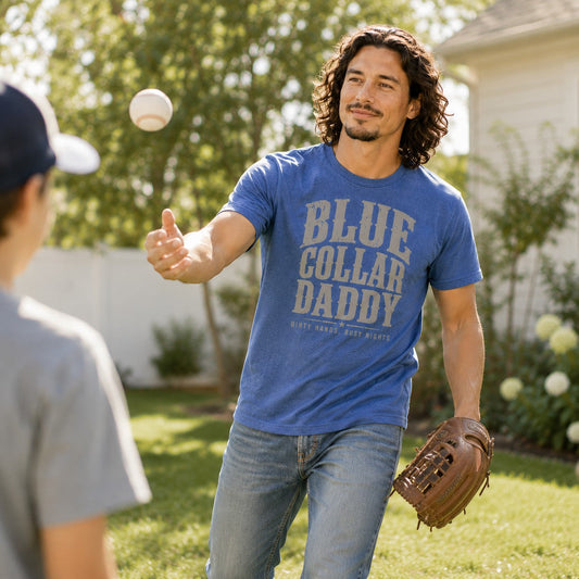 Blue Collar Dad Adult Graphic Tee